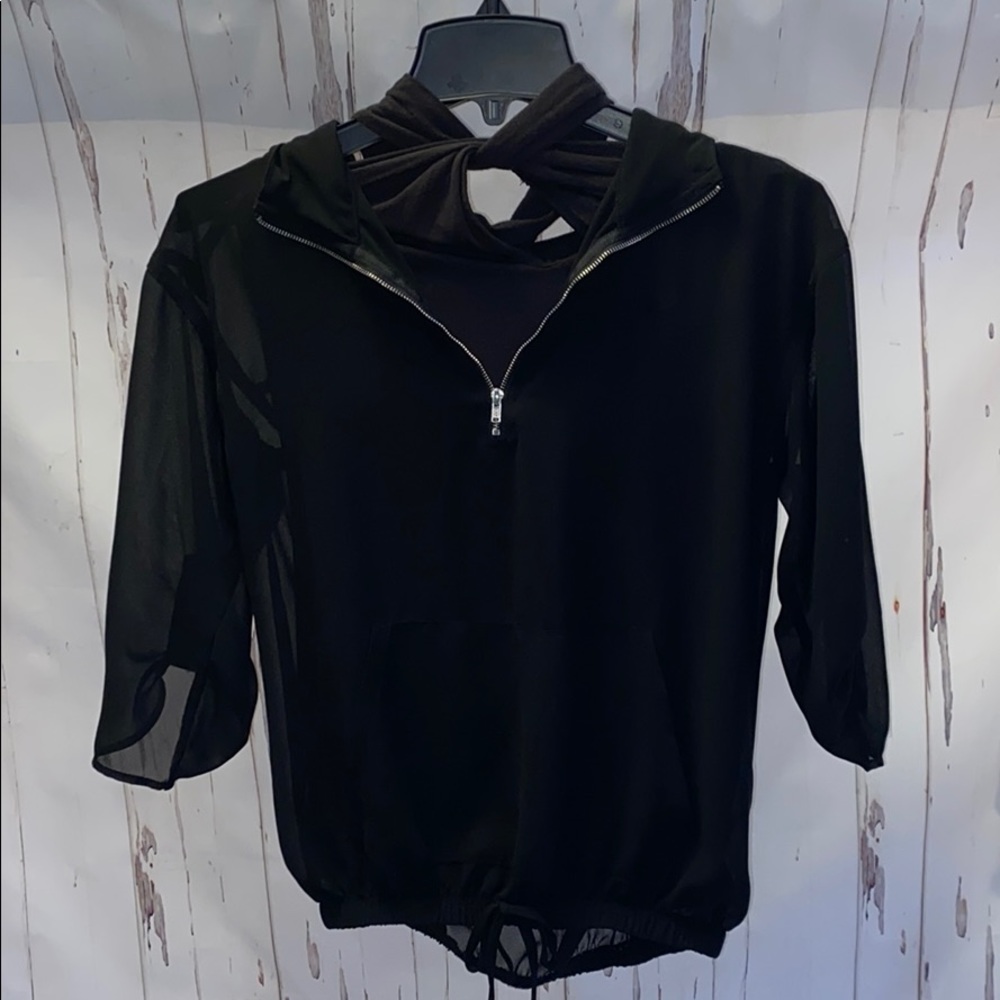 Maurices 2pc Black pullover & collar tank set Sz S